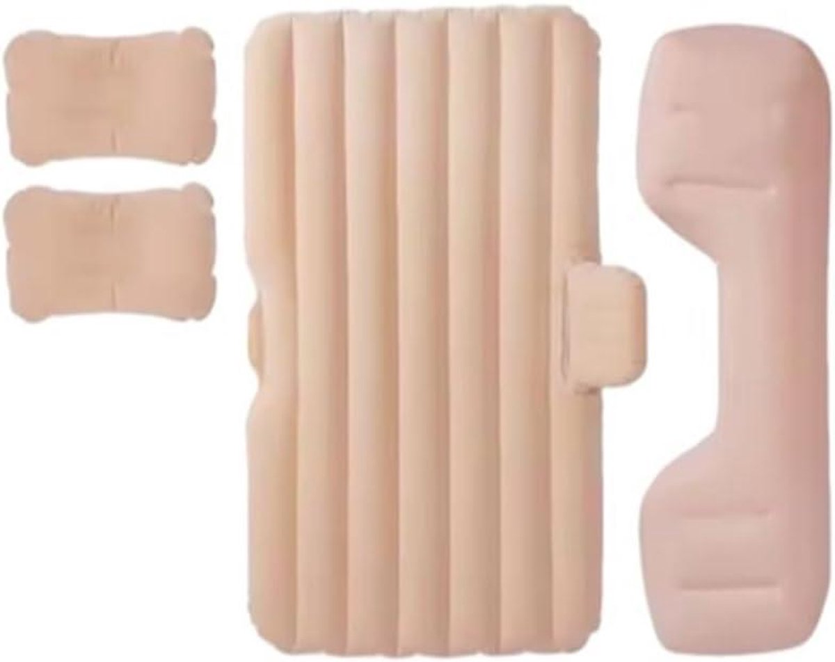 Draagbaar Luchtbed - Reisbed Auto - Reizen met Kinderen - Verdikte Randen - One Size - Beige