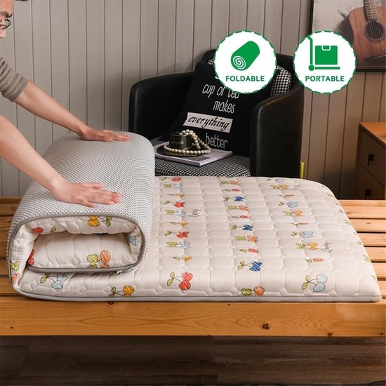 Japanse Futon Matras - Vloerbed Camping - Comfortabel Slapen - Ademend Opvouwbaar - 80x190cm - AA — afbeelding 2