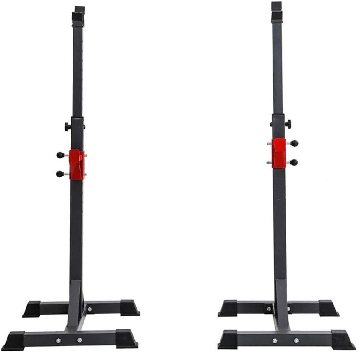 Bankdrukker Halterrek - Krachtstation Squat - Full Body Workout - Stil Ontwerp Verstelbaar - 240 kg Capaciteit - Zwart