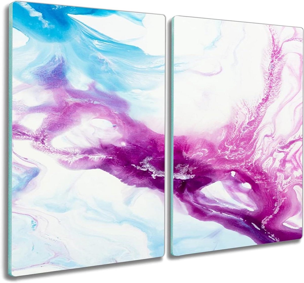 Glazen Snijplank - Kookplaatafdekking - Keukenbescherming - Gehard glas - 30x52 cm - Zwart