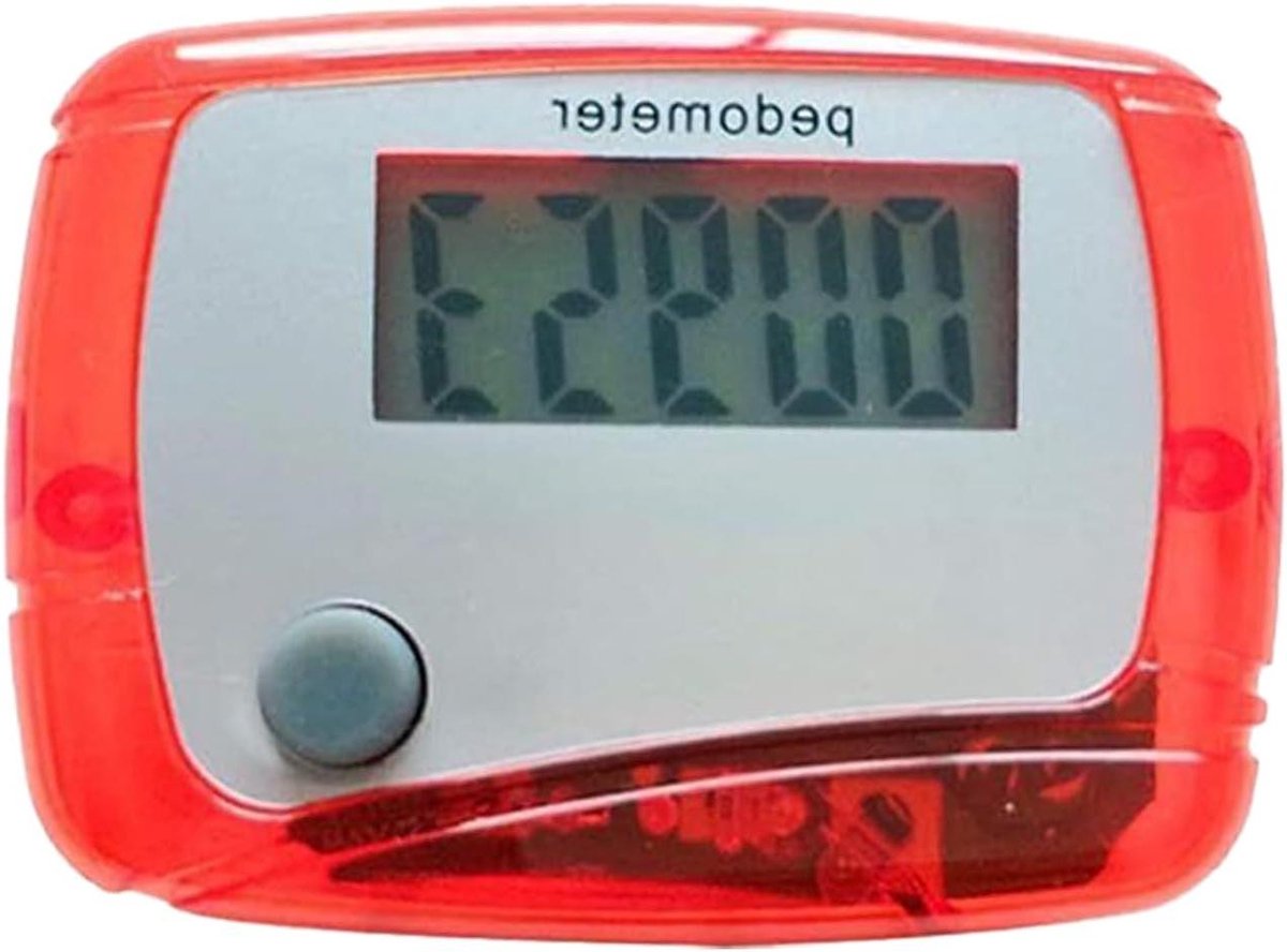 Digitale Stappenteller - Calorie Meter - Dagelijkse Activiteit - LCD Monitor - Compact Design - Rood