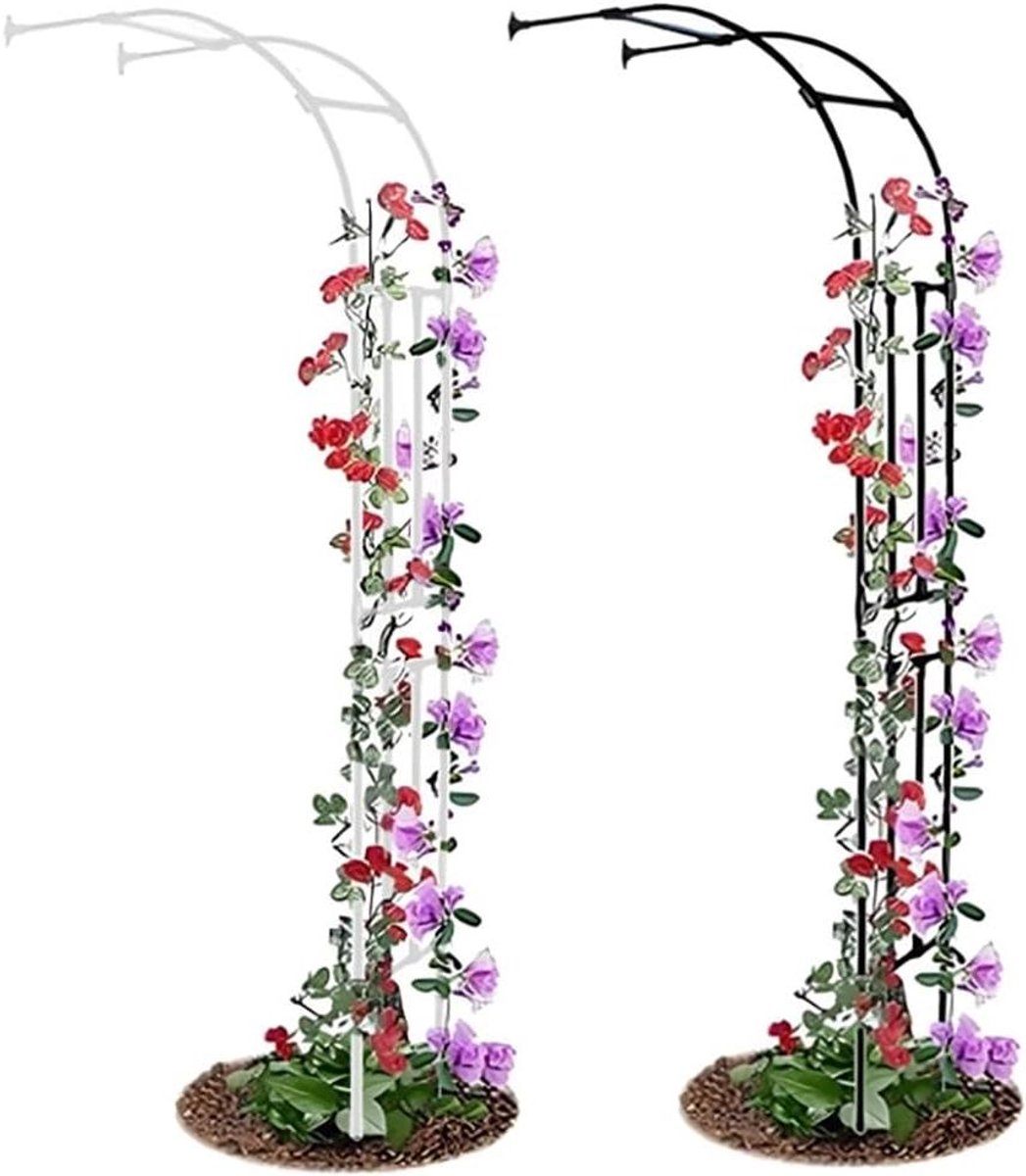 Halve Rozenboog - Tuinprieel Gazon - Planten Ondersteunen - Unieke Halve Vorm - B 150 x H 240 cm - Wit