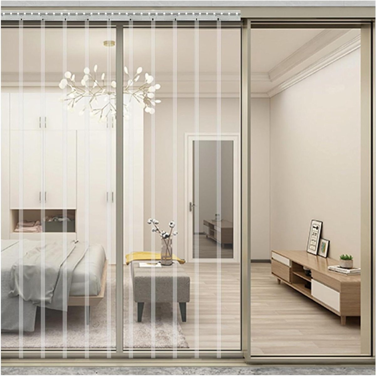 PVC Jaloezieën - Stripgordijn Deur - Ruimte Verdelen - Thermisch Isolerend - 90x200 cm - T