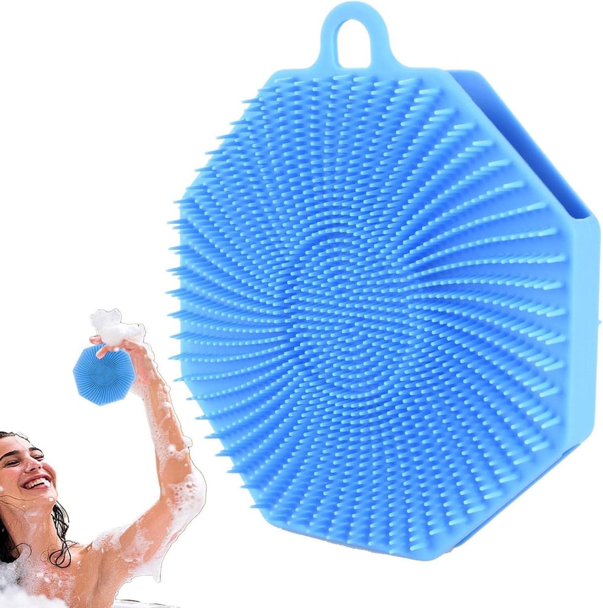 Siliconen Scrubber - Huidborstel Reiniger - Dagelijkse Huidverzorging - Dubbelzijdige Massage - 12.5 cm - Niet gespecificeerd