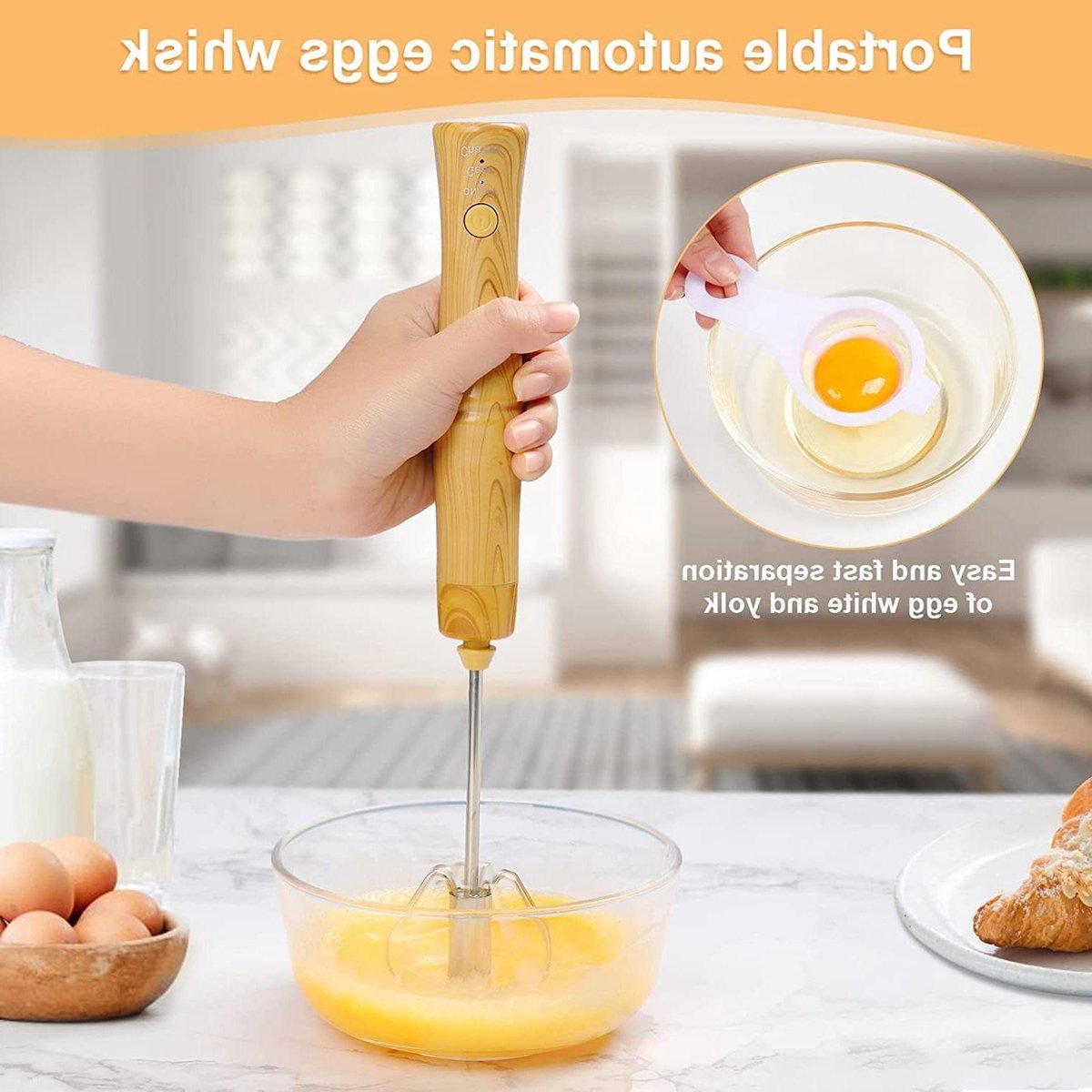 Melkopschuimer - Eierroerder Mixer - Koffie Bereiden - Glazen Kom - N.v.t. - N.v.t.