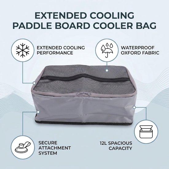 Paddle Board Koeltas - Waterdichte Dektas - Buitenavonturen Opslag - Verdikte Isolatie - 12 Liter - Zwart — afbeelding 4
