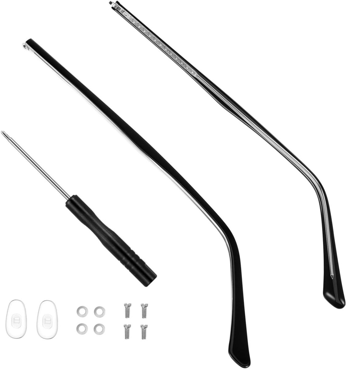 Bril Arm Vervanging - Brilpoten Set - Bril Reparatie - Universeel Pasvorm - 12.5 cm - Transparant