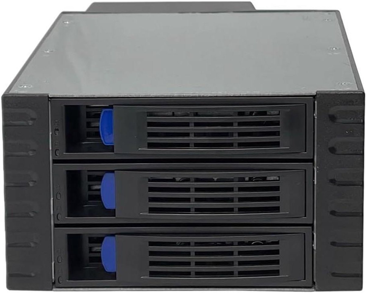 Harddisk Behuizing - Harde Schijf Rack - Opslag Uitbreiden - Hot Swappable Modules - 3x 3.5 inch - Zwart