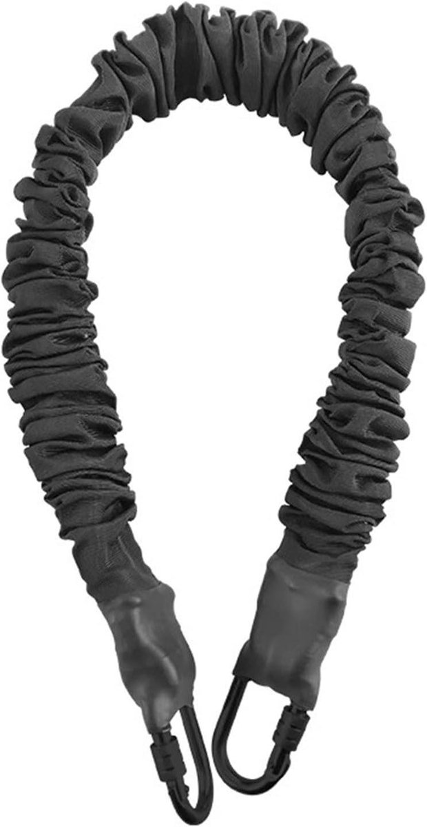 Bungee Fitness Set - Elastisch Touw Harnas - Kracht Training - Zelfnivellerend - 50-100 kg - Zwart