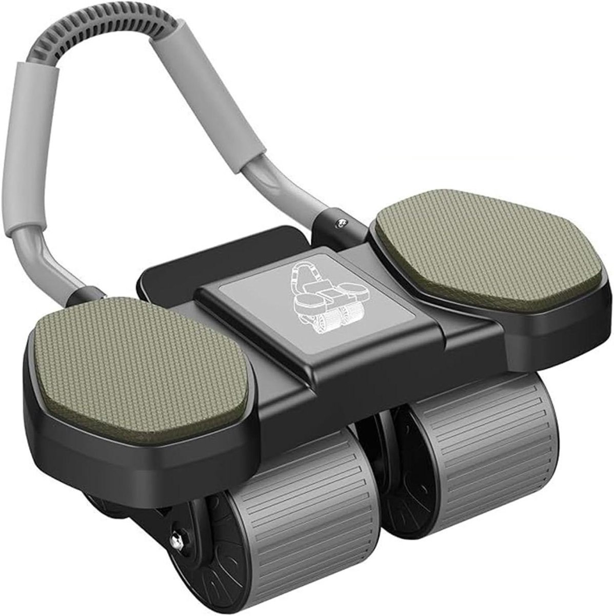 Buikwiel - Core Trainer - Krachtige Core Training - Automatische Rebound - 45 cm - Zwart