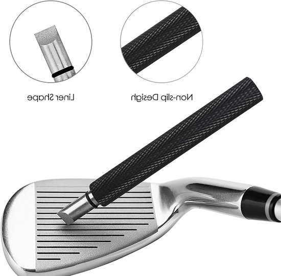 Golfclub Cleaner Gereedschapset - intrekbare golfclubborstel en 2 groefslijpergereedschap voor U & V-groeven, draagbare golfclubreinigingsset voor alle golfstrijkijzers voor mannen van BIG TEETH — afbeelding 4