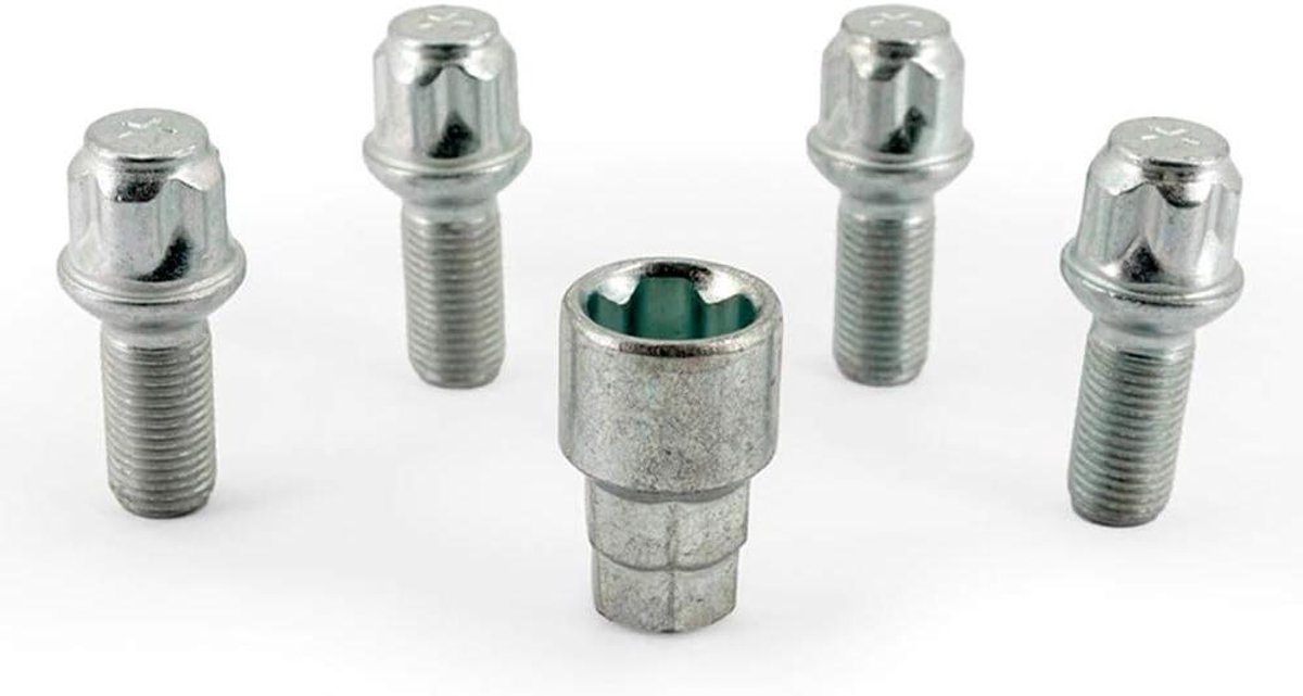 Velgslot Set - Wielsloten Set - Velgen Beveiligen - Robuust Gelegeerd Staal - M14x27mm - Zilver