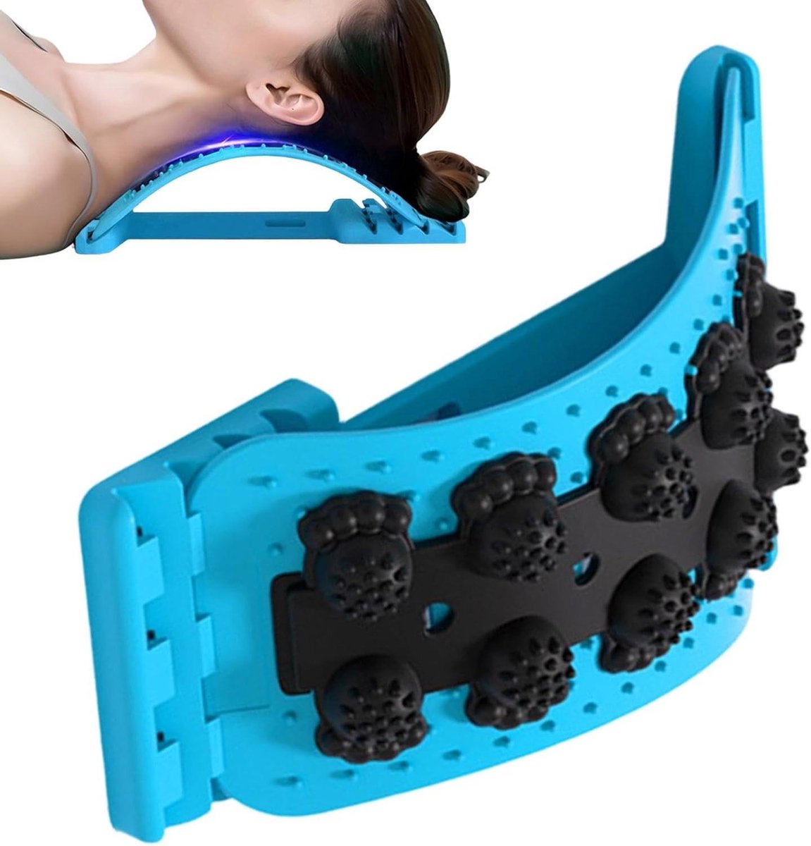 Rugboogstretcher - Rugstrekker Massageapparaat - Rugverlichting - 4-Traps Verstelbaar - 37.4 x 26.6 x 6.3 cm - null