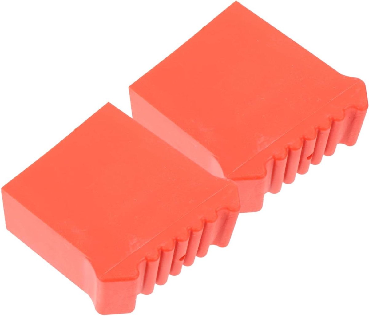 Laddervoetjes Beschermhoezen - Ladder Rubberen Voetjes - Ladder Stabiliteit Verbeteren - Slijtvast Antislip Ontwerp - 10x9.8x3.8cm - Rood