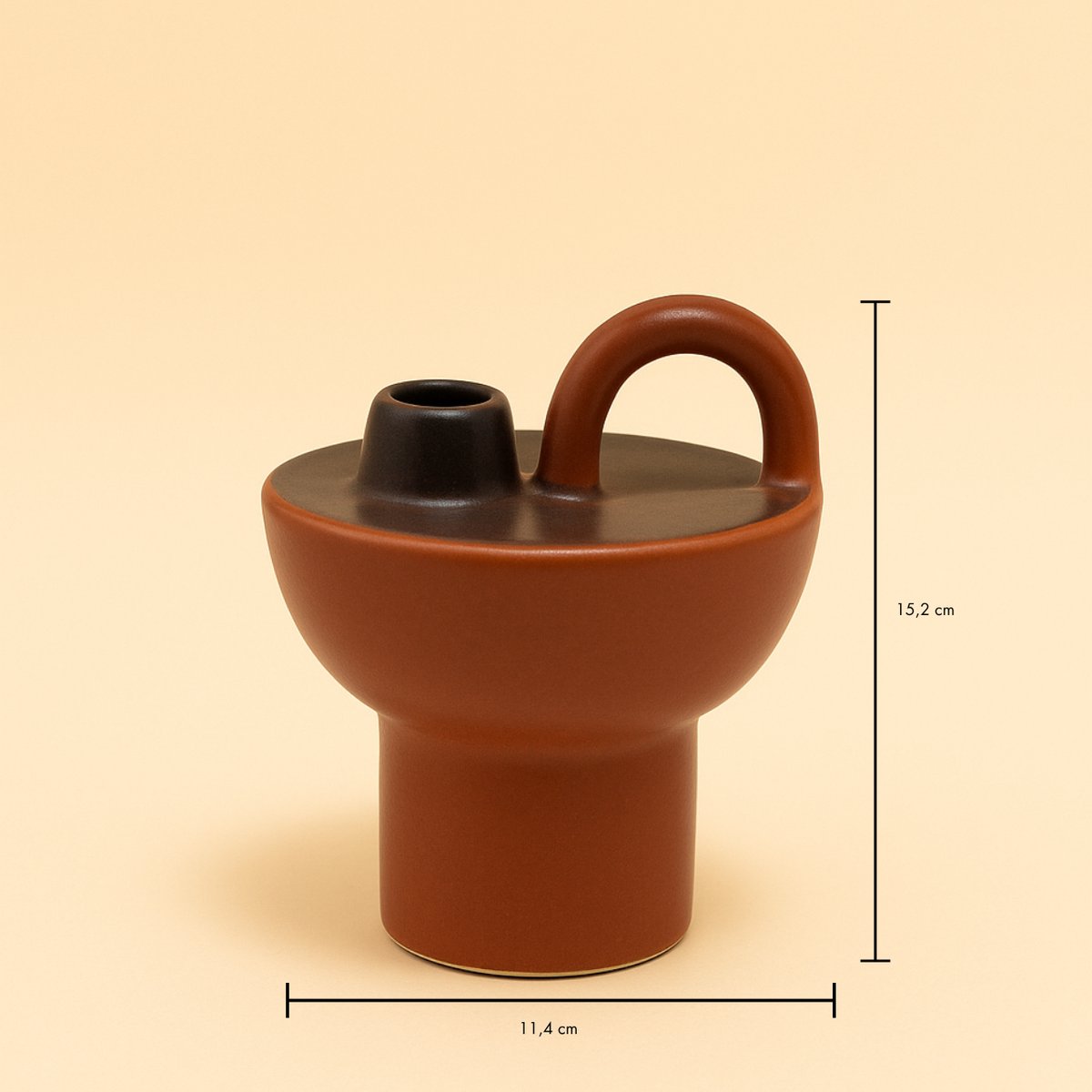 Loop Keramische Kaarsenhouder Large - H15cm - Ever Desi Studio
