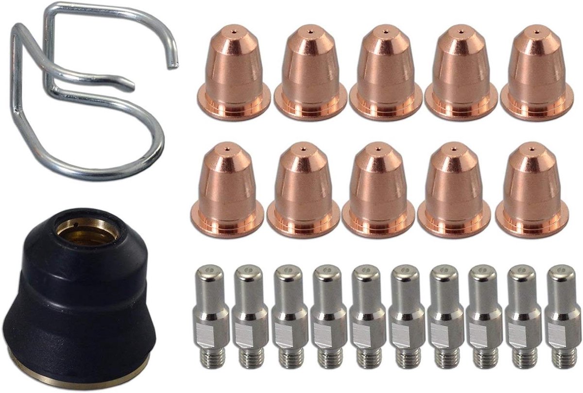 Plasma Onderdelen Kit - Snijtoorts Accessoires - Metaal Bewerken - 22 Delige Set - 0.8 mm Tip - Assorted