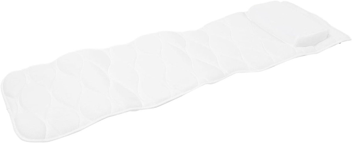 Badkussen Lichaam - Neksteun Bad - Ontspannen in Bad - Antislip Zuignappen - 127.5 cm - Grijs