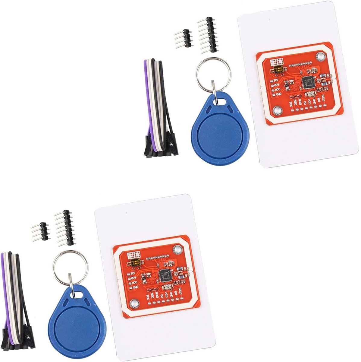 2 Stuks NFC RFID Module V3 Kit voor Arduino en Raspberry Pi met Witte S50 Kaart en I2C SPI HSU Verbinding