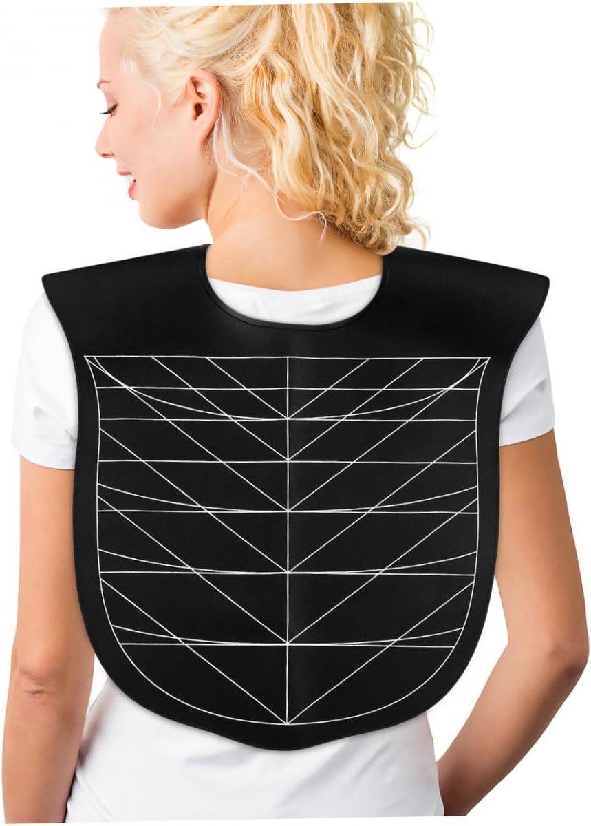 Kappersschort - Haarstyling Cape - Haar Knippen - Universeel Verstelbaar - 55 x 42 cm - Zwart