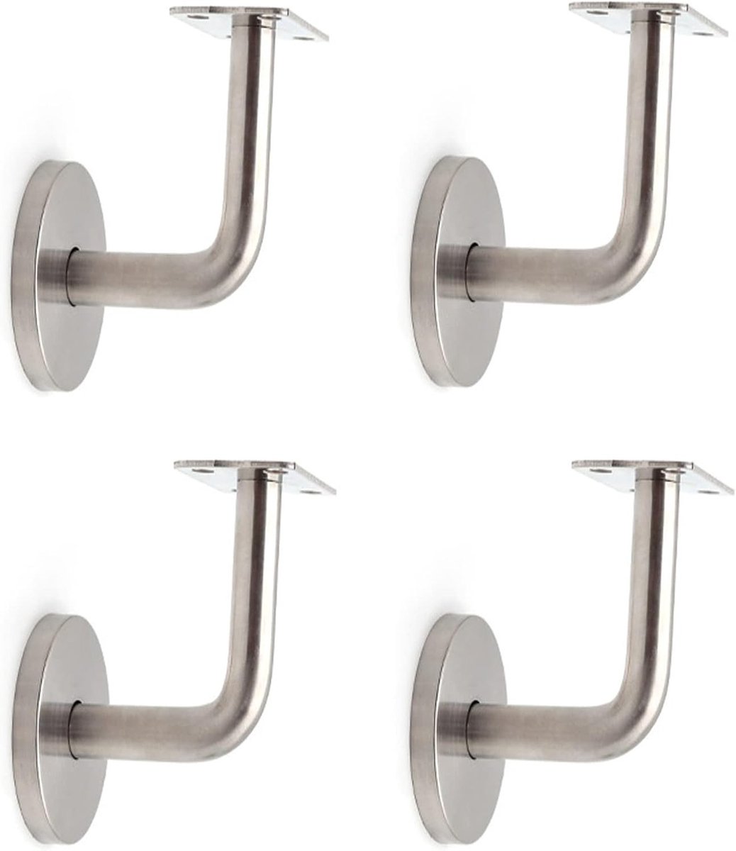 4 Stuks Handrail Draagbeugels voor Trapleuningen, Veiligheidsbeugels voor Trappen en Badkamers, Ideaal voor Bescherming en Stevigheid
