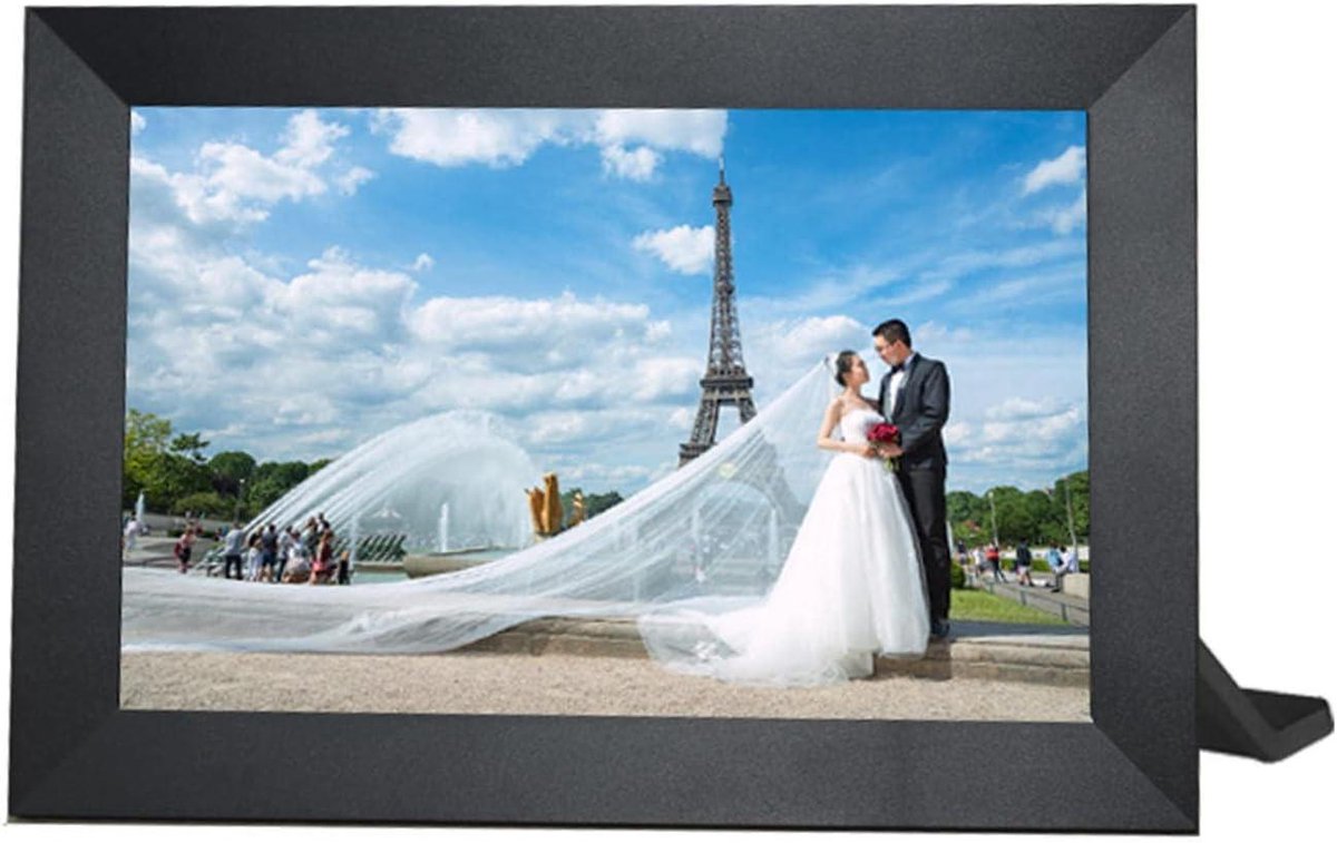 Digitale fotolijst - Wifi display - Foto's delen - HD IPS Touchscreen - 10.1 inch - Houtkleur