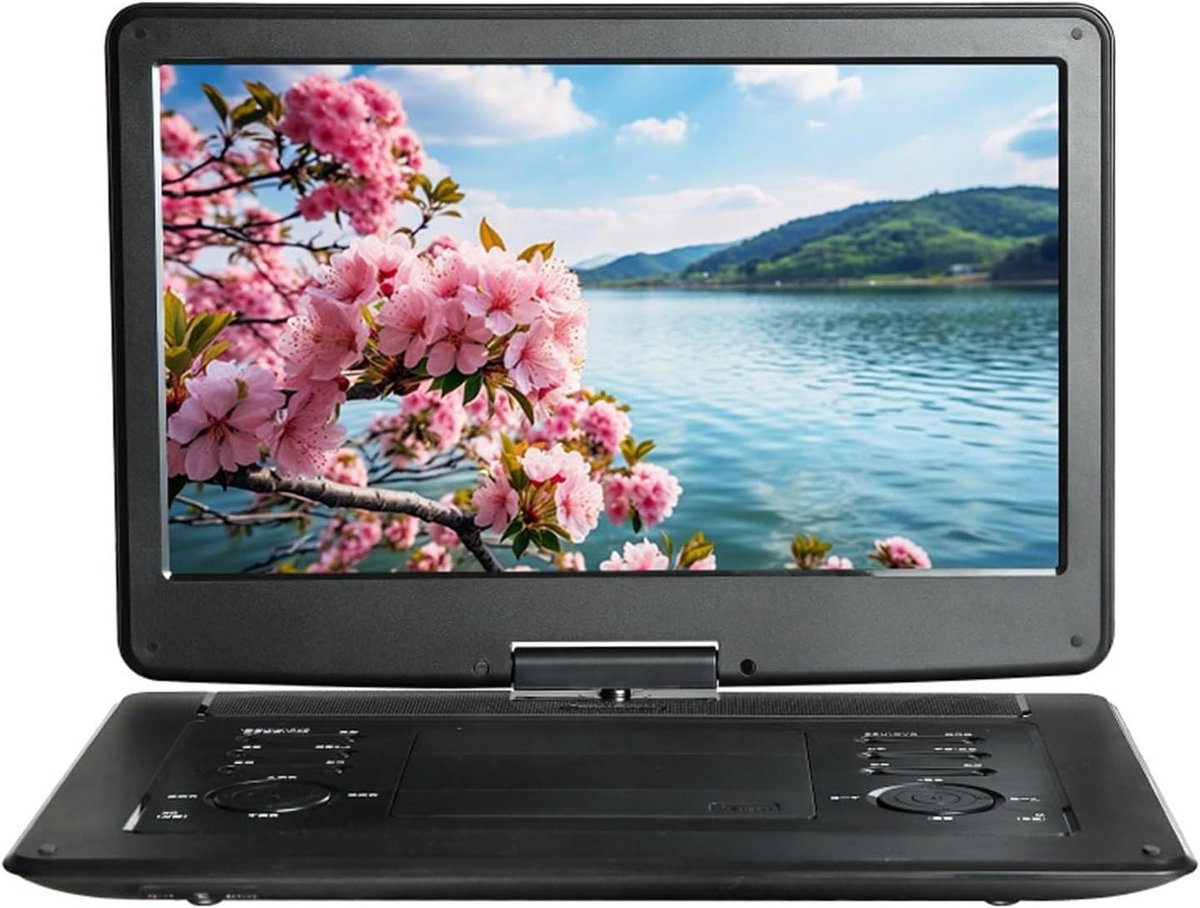 Draagbare DVD-speler - Multimediaspeler - Home Entertainment - Groot HD-scherm - 39 cm - Zwart