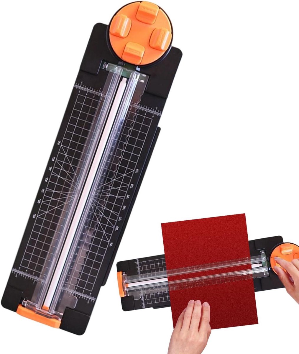 Papier Snijder - Kaart Snijder - Creatief Knutselen - 4-in-1 Multifunctioneel - 44 cm Lengte - Zwart