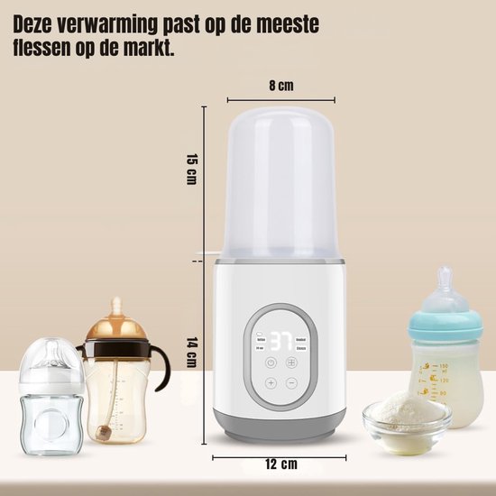 AHD® Flessenwarmer - Flessenwarmer Onderweg - Draagbare Flessenwarmer - Flesverwarmer - Wit - ‎23cm x 13cm x 13cm van ahd — afbeelding 3