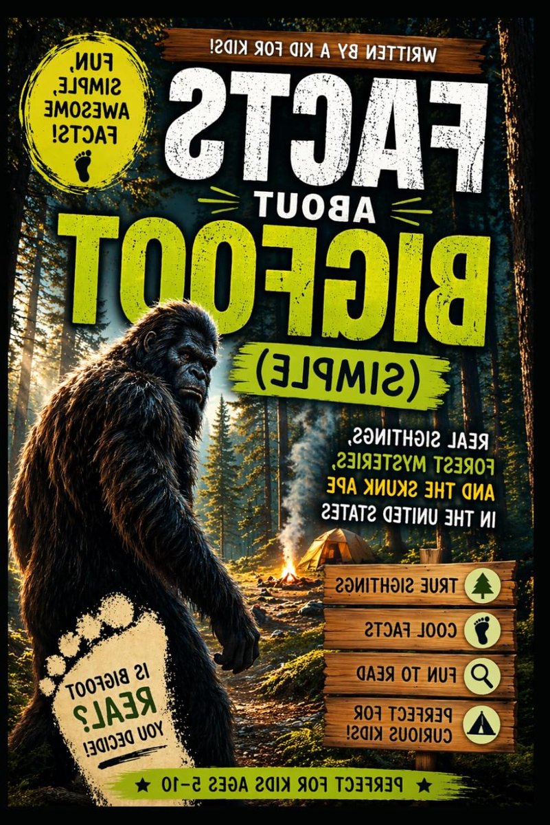 Bigfoot Feitenboek - Sasquatch Verhalen - Kinderen Leren - Makkelijk Leesbaar - 45 Pagina's - Niet gespecificeerd
