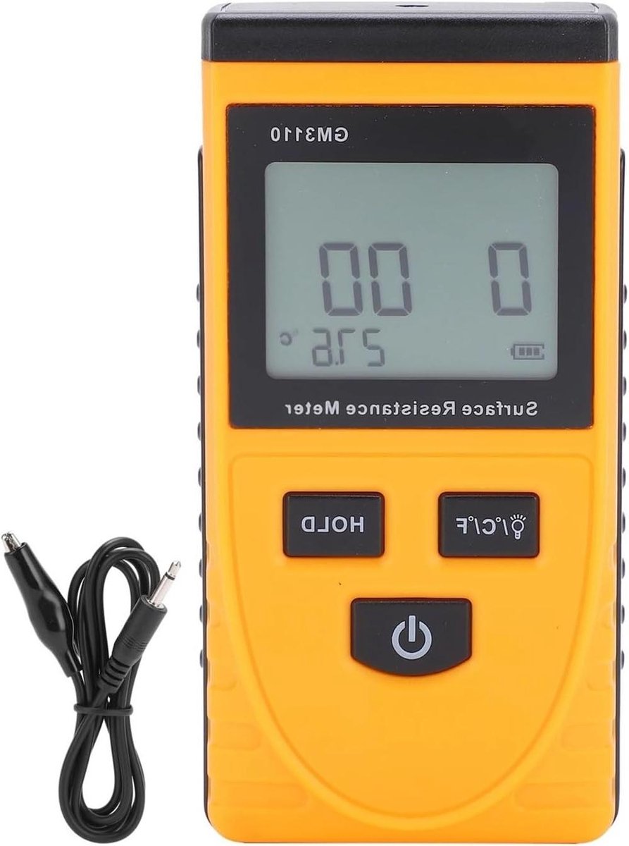 Aardingsmeter Weerstandstester - Grondweerstands meter - Elektrische Tests Uitvoeren - Hoge Precisie Metingen - 10^3-10^10 Ohm - One Color