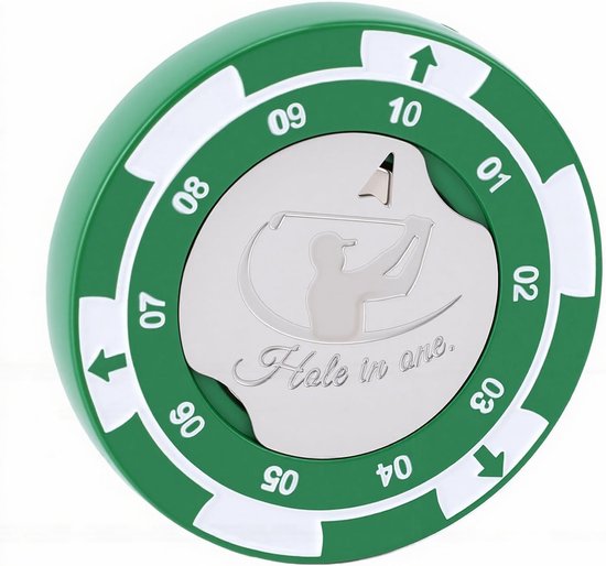 Golf Green Reader - Golfbal Marker - Helling Meten - Ingebouwde Waterpas - 0.7 cm dikte - Groen — afbeelding 3