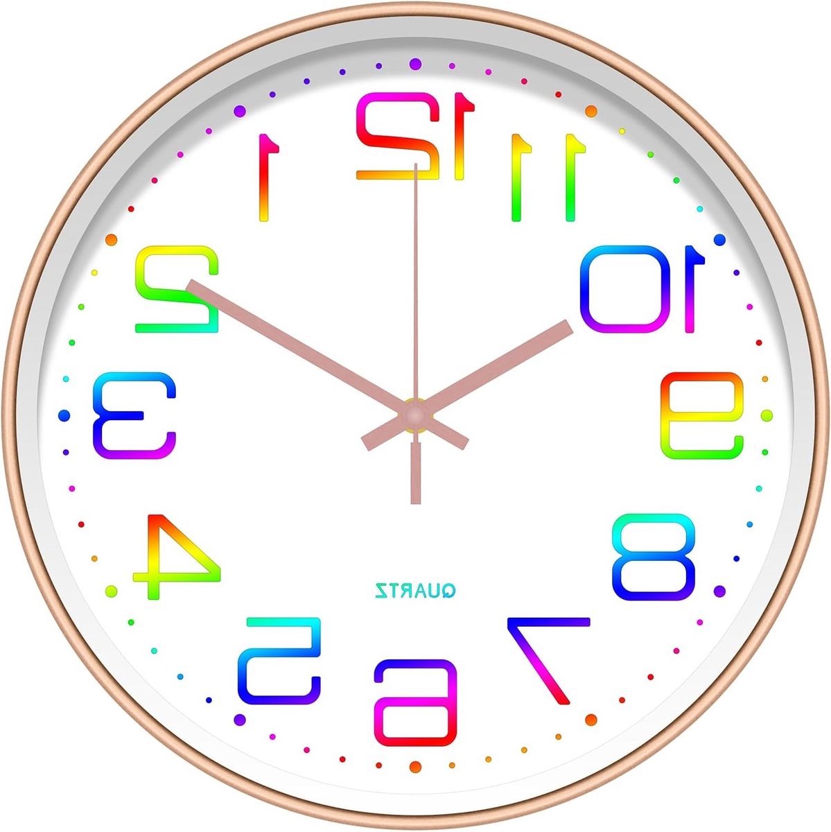 12 Inch Silent Non-Ticking Wall Clock 30cm Modern Quartz Sweep Battery Powered Wall Clocks for Home Living Room - ShopVlot