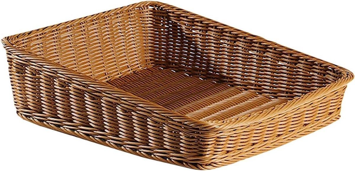Broodmand Wicker - Opbergmand - Brood Serveren - Handgeweven Design - Groot - Natuurlijk