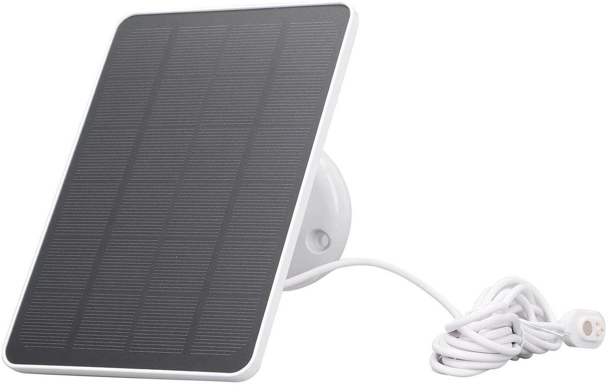 Zonnepaneel Camera - Energie Oplader - Beveiliging Voeden - IP65 Weerbestendig - 10W 6V - Wit