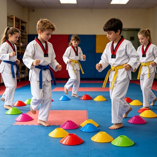 Sport markeer kegels - Training schijven - Veld training - Hoge zichtbaarheid - 50 stuks - Oranje — afbeelding 3