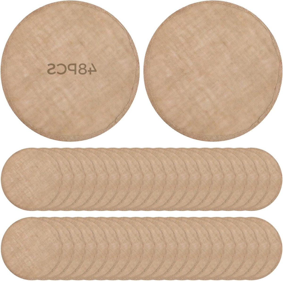Jute placemats - Tafelmatten rond - Rustiek dineren - Echte jute textuur - 30 cm - Kaki