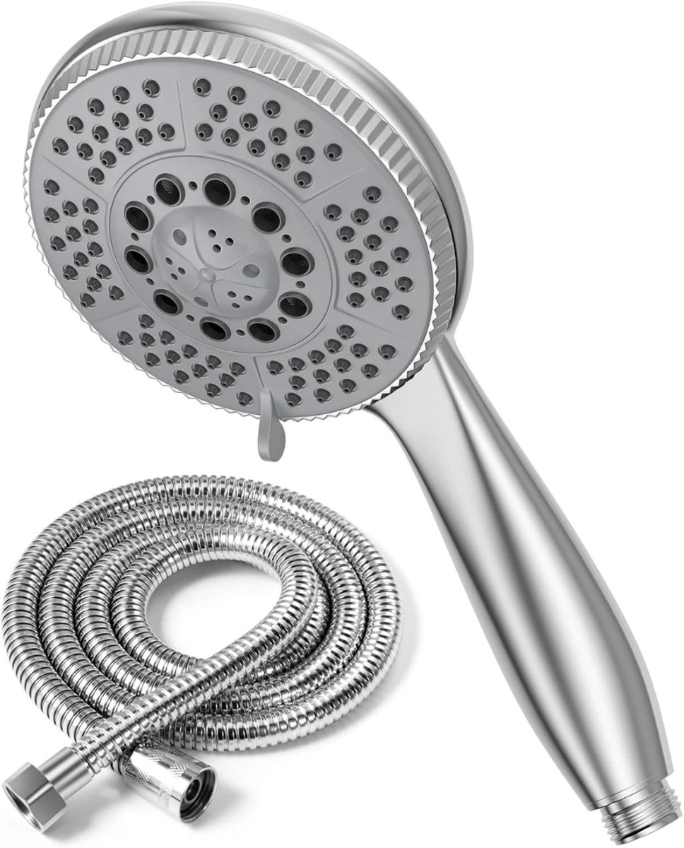 AHD® Douchekop - Doucheslang - Doucheset - Douchekop met Slang - Zilver - 25cm x 12cm x 6c