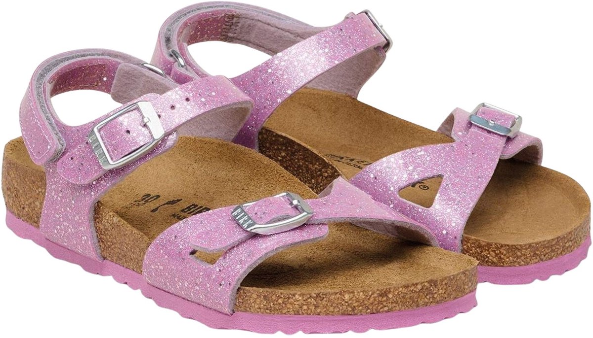 Birkenstock Rio Cosmic Sparkle Sandalen Junior Roze