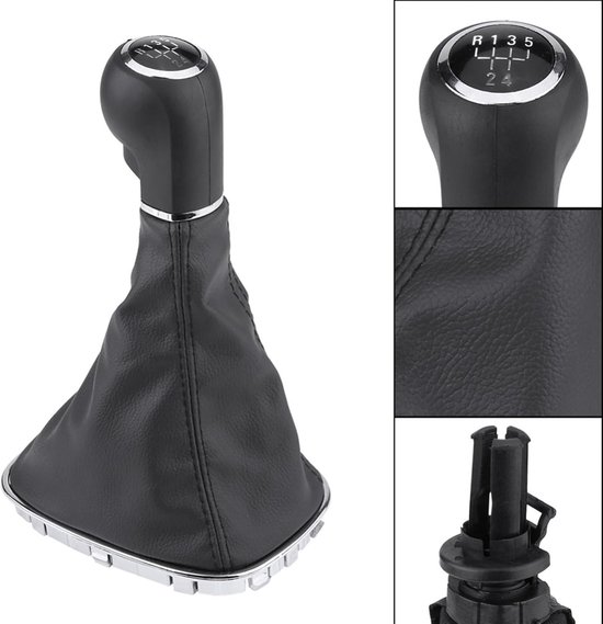 Pookknop Set - Schakelhendelhoes - Rijervaring Verbeteren - Verbeterde Grip - 5 Versnellingen - Zwart — afbeelding 3