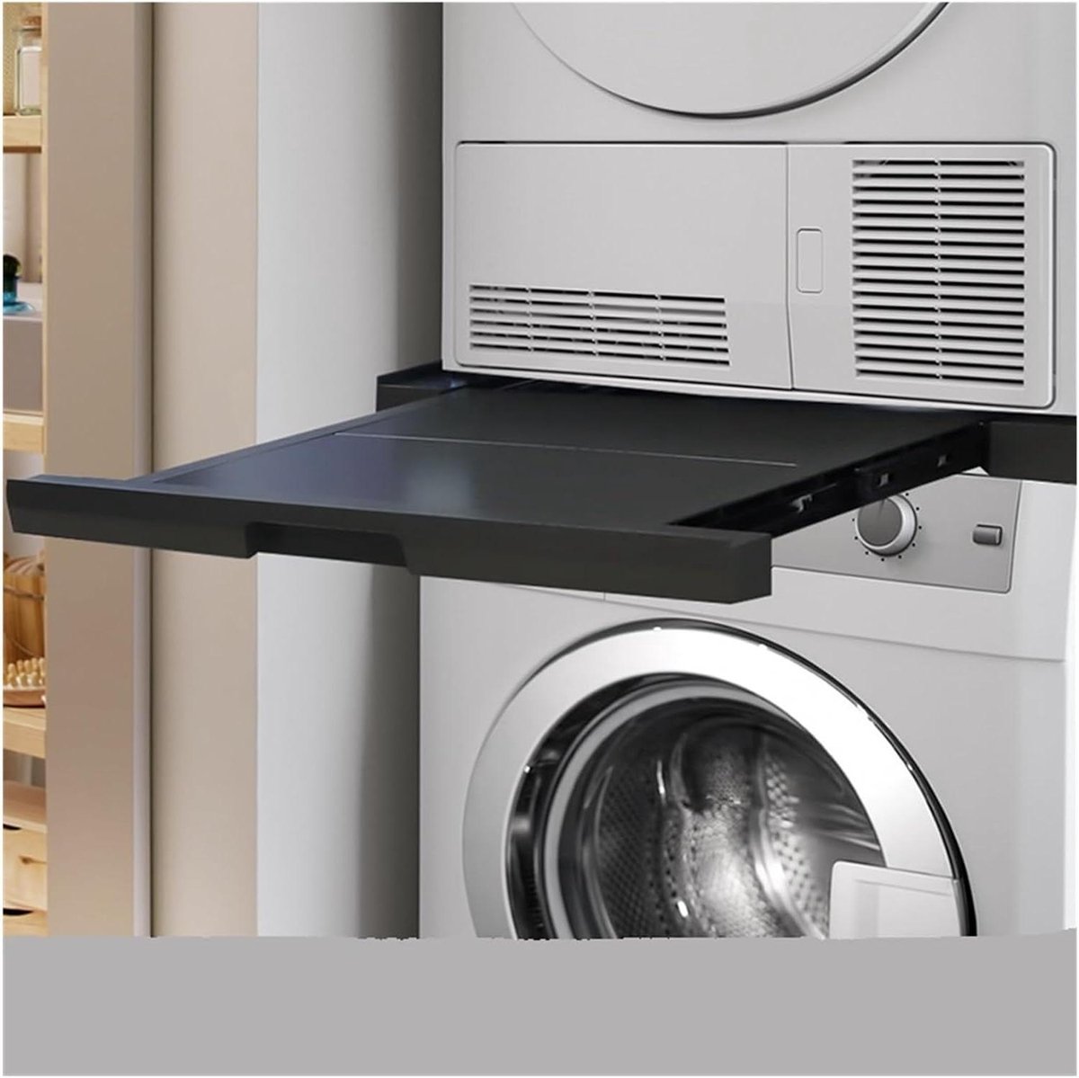 Wasdroger Stapelset - Wasmachine Rek - Ruimte Besparen - Universeel Geschikt - 1.5 kg - Wit