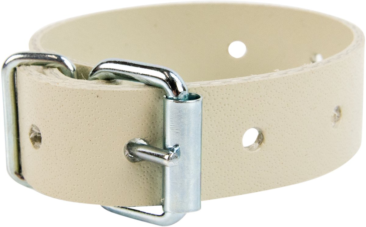 Afdekzeilwinkel - Pvc tir riem 35cm met gesp 20mm creme