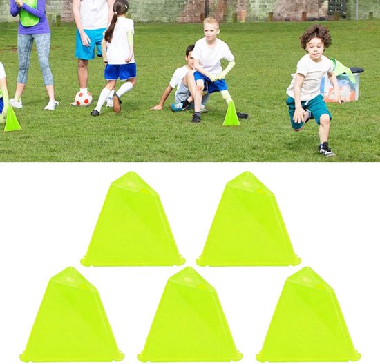 Voetbal Trainingskegels - Markeringshoedjes Sport - Sport Training Verbeteren - Duurzaam Kunststof Ontwerp - 5 stuks - Geel — afbeelding 2