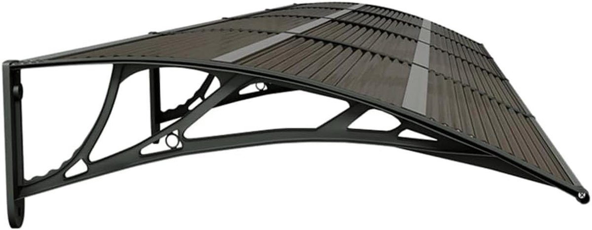 Deurluifel - Terrasoverkapping - Ingang Beschermen - Stabiel Frame - 400 x 80 cm - Zwart