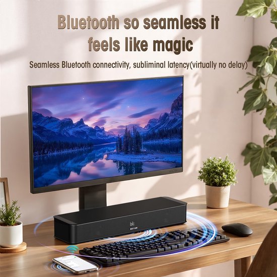 Compacte Soundbar - Tv Geluidssysteem - Home Entertainment - Ingebouwde Subwoofer - 165 Inch - Zwart van Merkloos — afbeelding 4