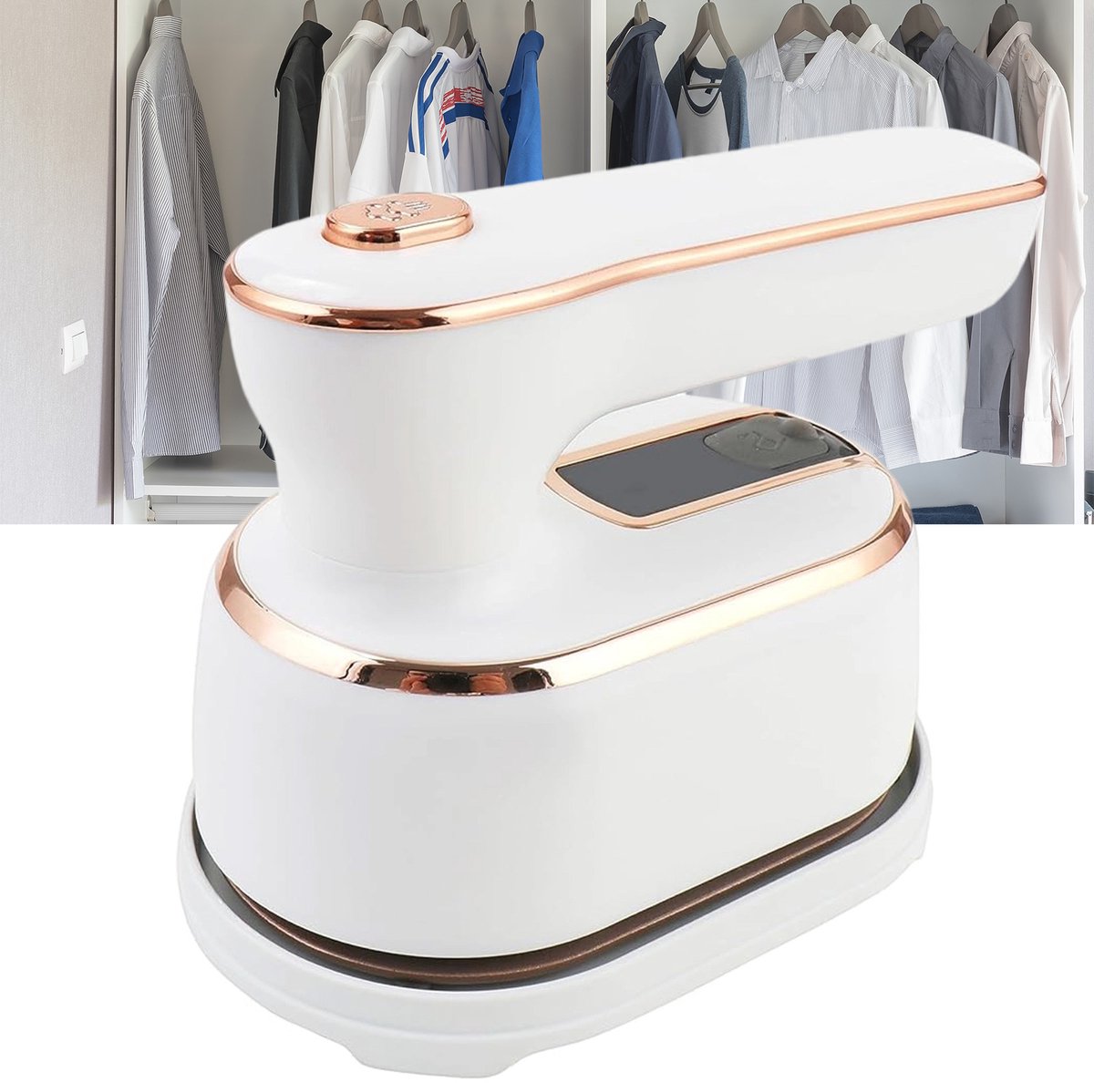 FloraGrace Kledingstomers – Mini Draagbare Kledingstomer Met Ergonomisch Handvat, Groot Waterreservoir, Snelle Opwarming, Voor Thuis En Op Reis – Wit – ABS