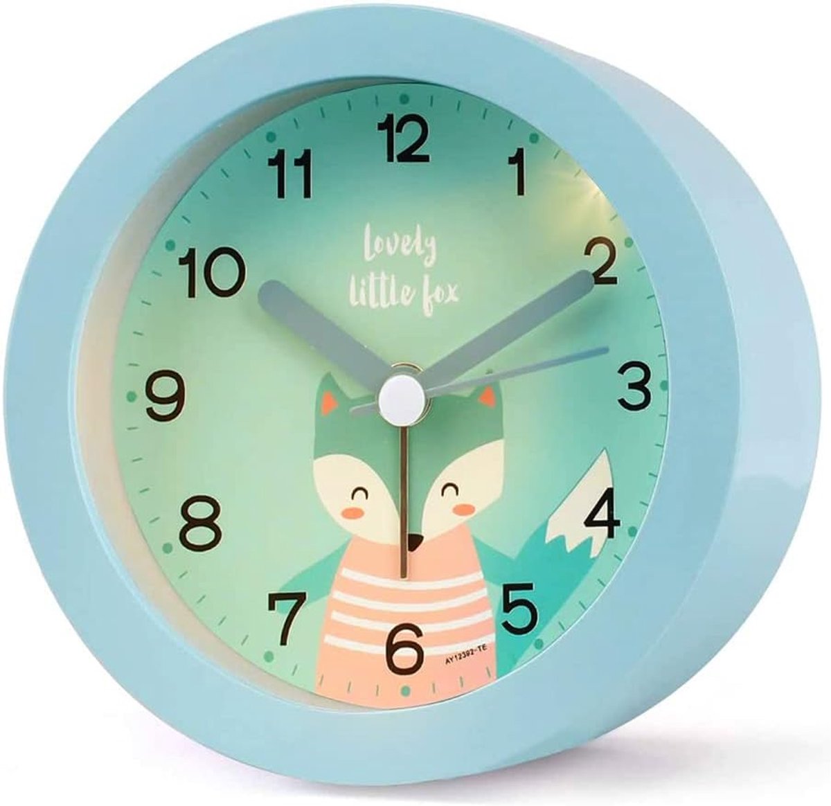 Oneay Klok met nachtlampje - Stille, schattige wekker met dierenprint en nachtlampje, zacht tikken en luid rinkelen.