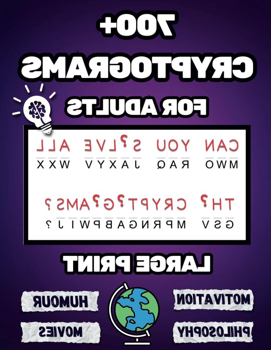 Cryptogram Puzzelboek - Codeboek Puzzels - Hersenen Trainen - 700+ Grote Cijfers - 353 Pagina's - Niet gespecificeerd