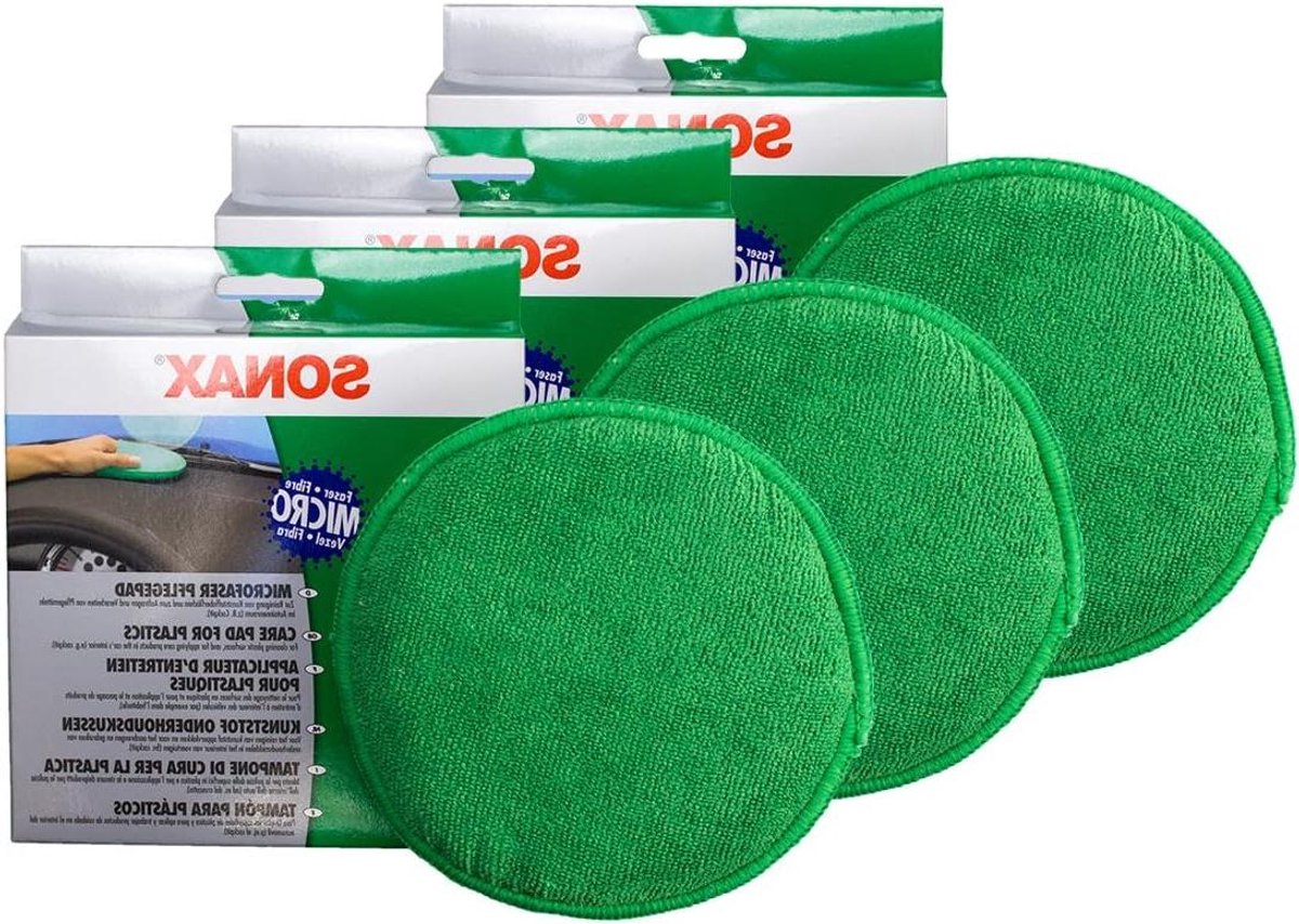 Microvezel Onderhoudspads - Cockpit Pads - Auto Interieur Reinigen - Set van 3 Stuks - N.v.t. - Groen
