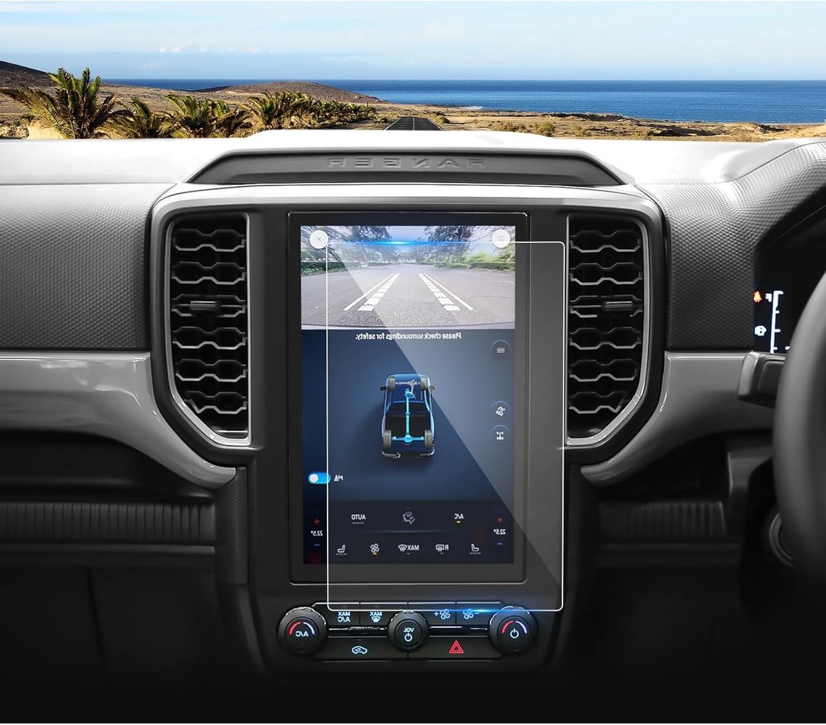 Navigatiescherm Beschermfolie voor 10.1 Inch GPS, Krasbestendige Tempered Glass Screen Protector voor Ford Ranger 2023 2024, Ideaal voor Bescherming en Duurzaamheid