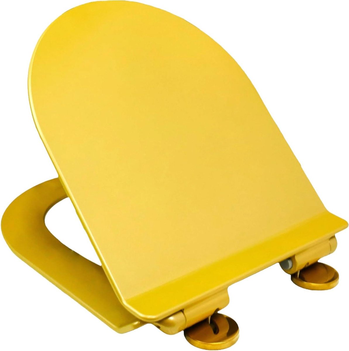 Toiletzitting Softclose - WC-bril Toiletdeksel - Badkamer Comfort - Geruisloze Sluiting - 43x37 cm - Goud